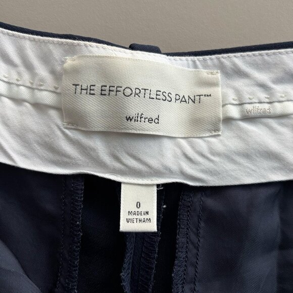 Aritzia The Effortless Pant, High-Waisted Wide Leg Crepe Trousers in Blue, sz 0 - Picture 13 of 16